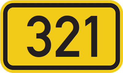 Straßenschild Bundesstraße 321