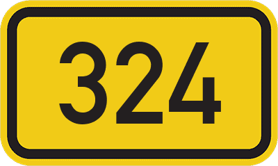Straßenschild Bundesstraße 324