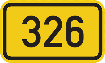 Straßenschild Bundesstraße 326