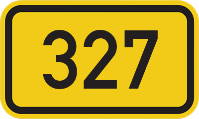 Straßenschild Bundesstraße 327