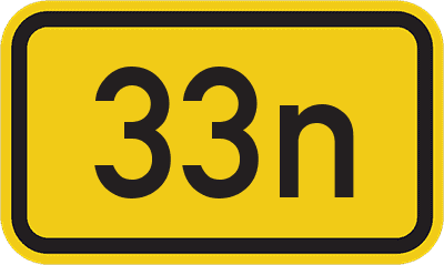Straßenschild Bundesstraße 33n