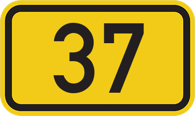 Straßenschild Bundesstraße 37