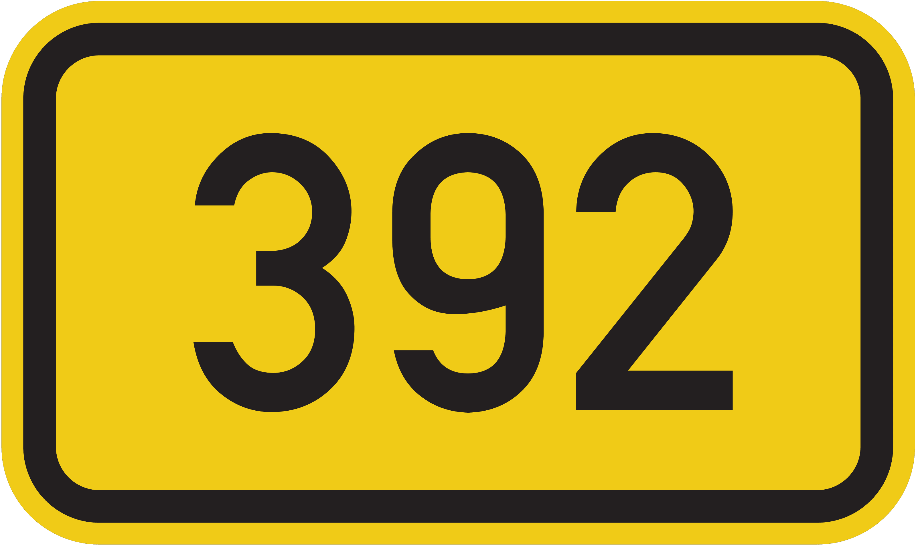 Straßenschild Bundesstraße 392