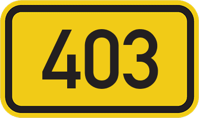 Straßenschild Bundesstraße 403