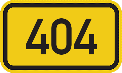 Straßenschild Bundesstraße 404