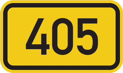 Straßenschild Bundesstraße 405