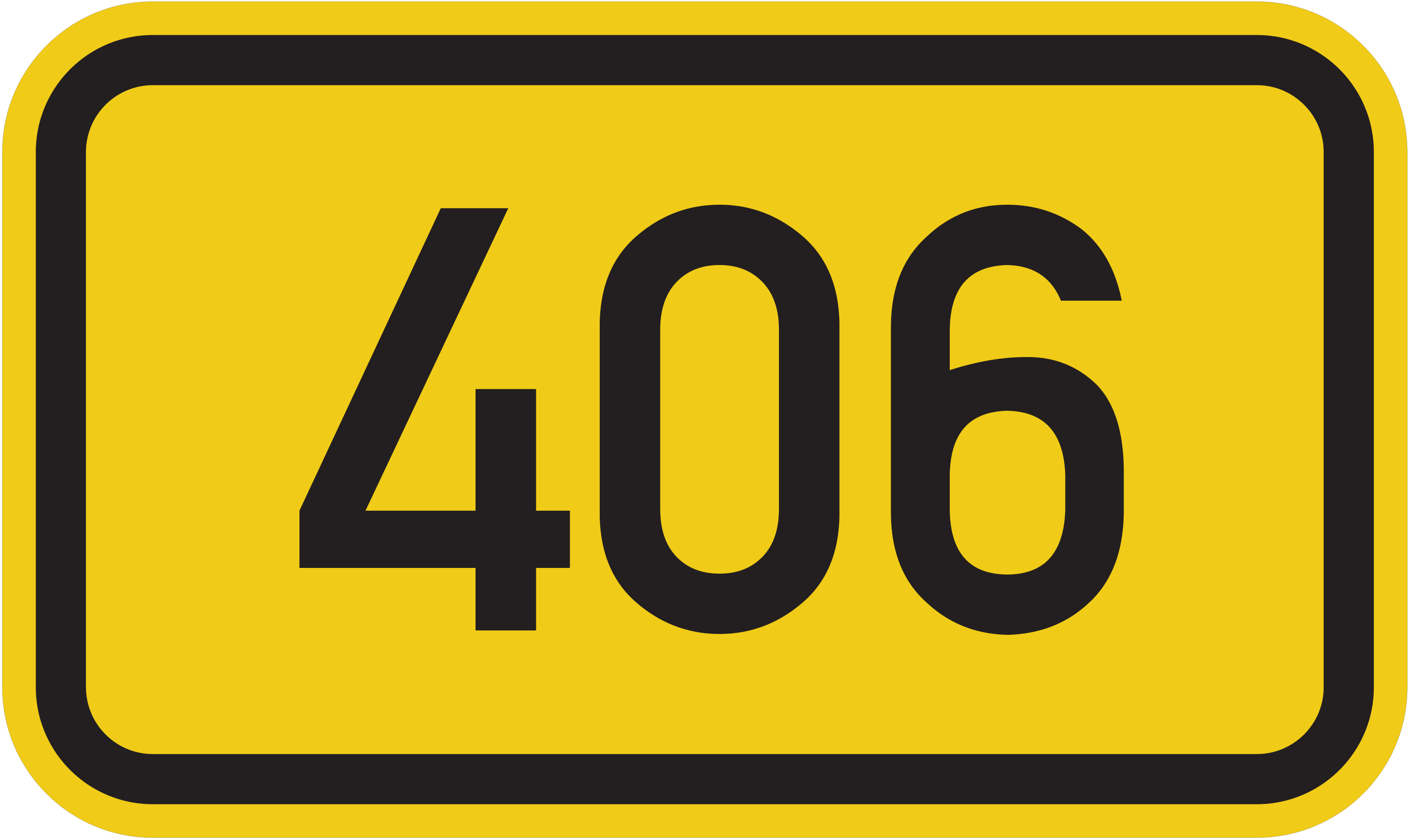 Straßenschild Bundesstraße 406