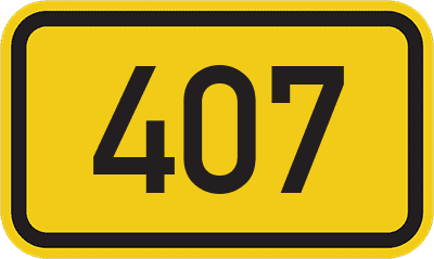 Straßenschild Bundesstraße 407