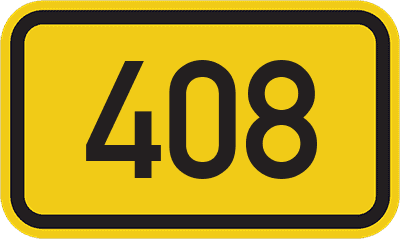 Straßenschild Bundesstraße 408