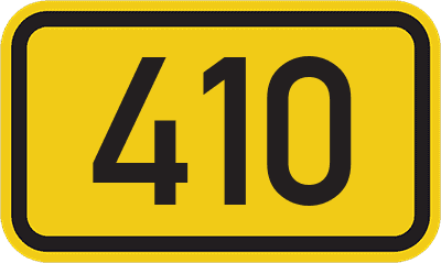 Straßenschild Bundesstraße 410