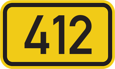 Straßenschild Bundesstraße 412