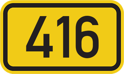 Straßenschild Bundesstraße 416