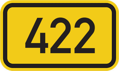 Straßenschild Bundesstraße 422