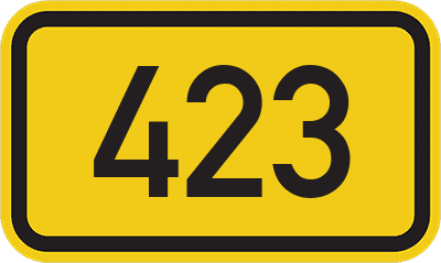 Straßenschild Bundesstraße 423