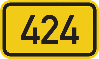 Straßenschild Bundesstraße 424