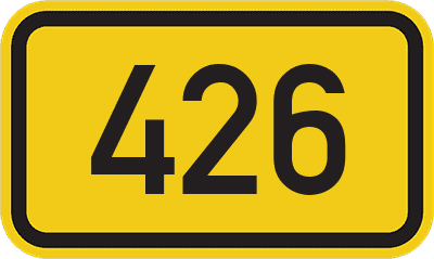 Straßenschild Bundesstraße 426