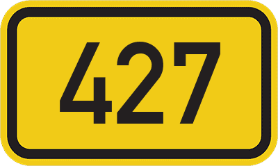 Straßenschild Bundesstraße 427