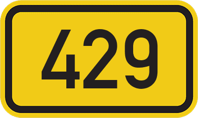 Straßenschild Bundesstraße 429