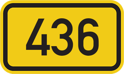 Straßenschild Bundesstraße 436