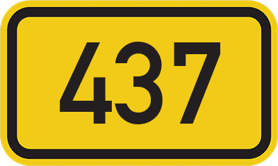 Straßenschild Bundesstraße 437