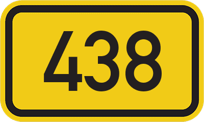 Straßenschild Bundesstraße 438