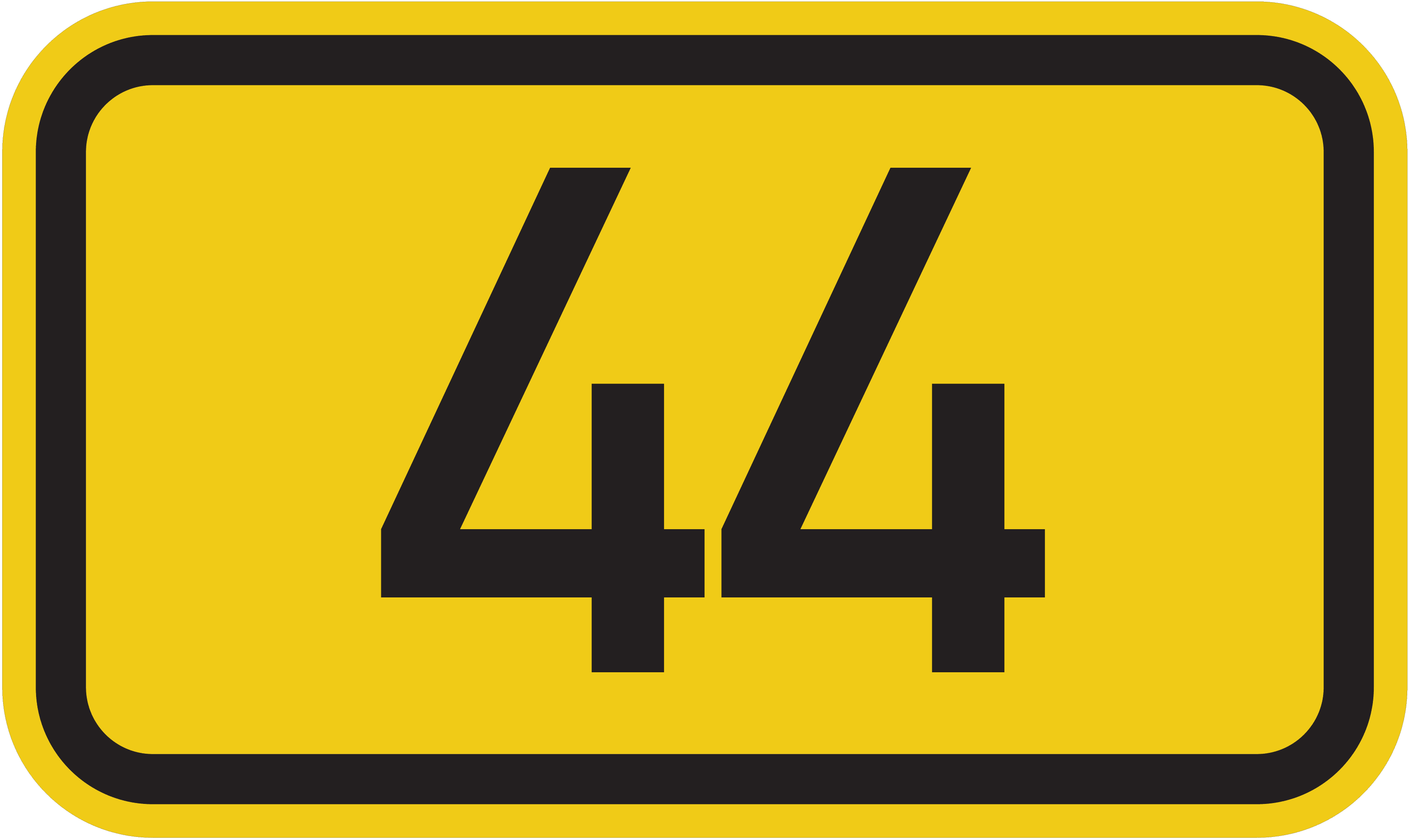 Straßenschild Bundesstraße 44