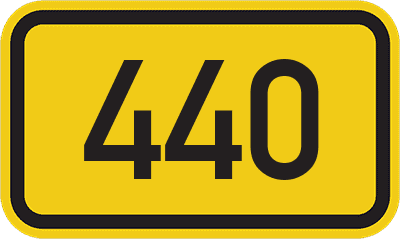Straßenschild Bundesstraße 440