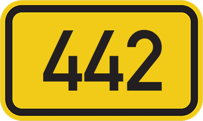 Straßenschild Bundesstraße 442