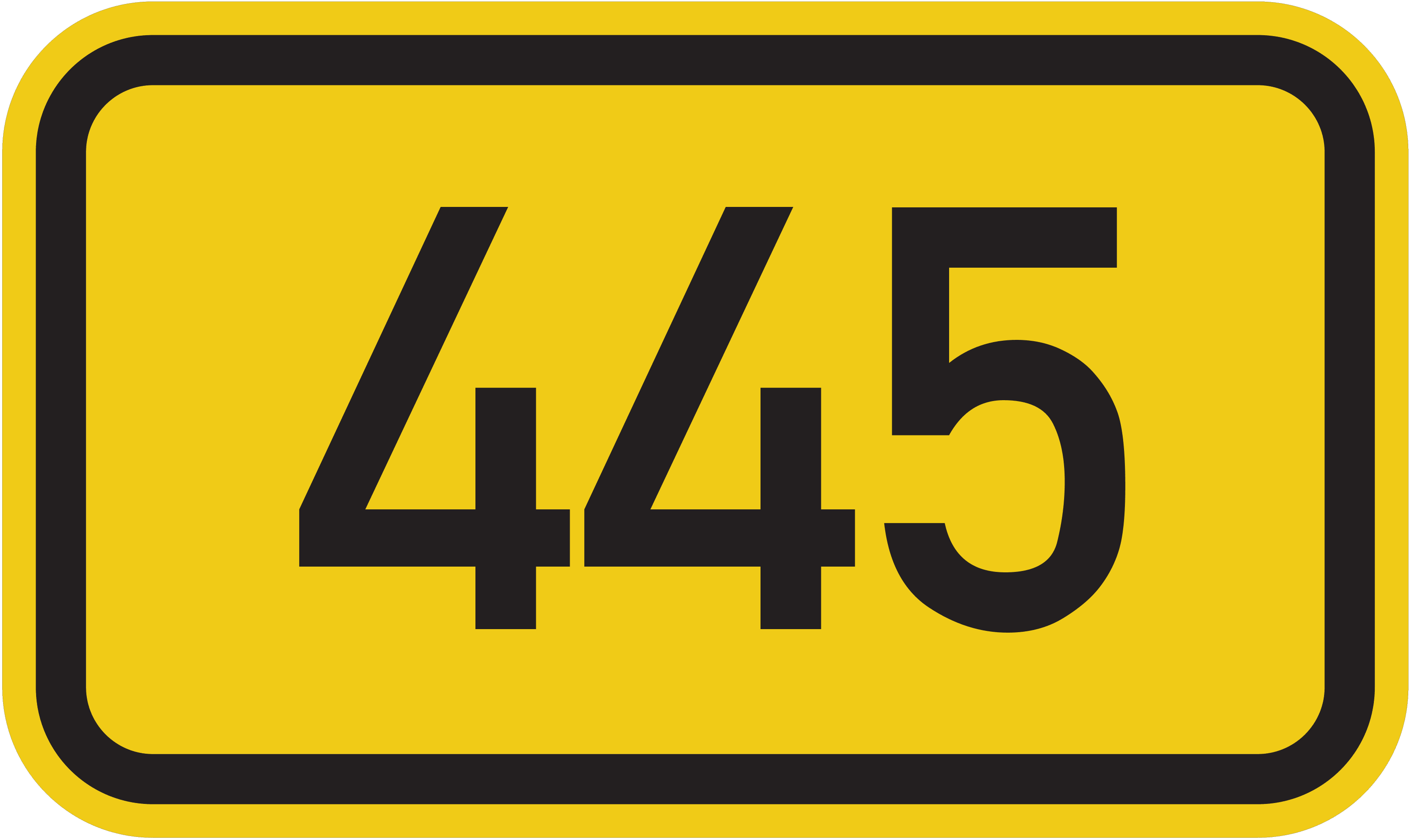 Straßenschild Bundesstraße 445