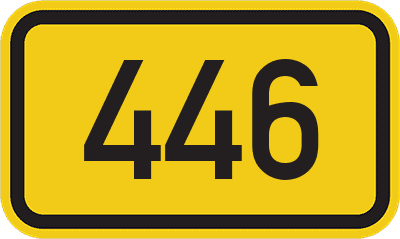Straßenschild Bundesstraße 446