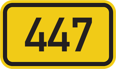 Straßenschild Bundesstraße 447