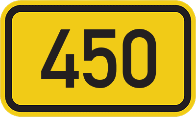 Straßenschild Bundesstraße 450
