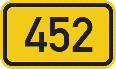 Straßenschild Bundesstraße 452
