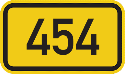 Straßenschild Bundesstraße 454