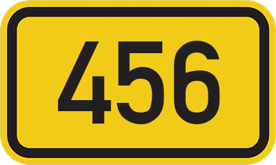 Straßenschild Bundesstraße 456