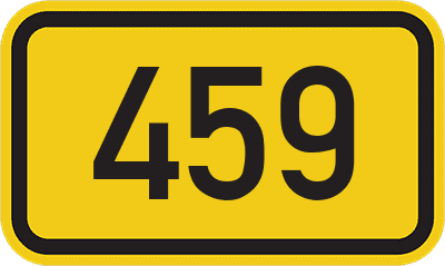 Straßenschild Bundesstraße 459