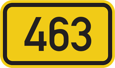 Straßenschild Bundesstraße 463