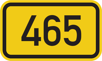 Straßenschild Bundesstraße 465