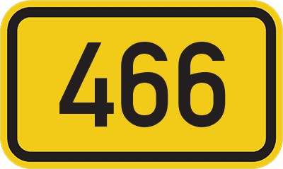 Straßenschild Bundesstraße 466