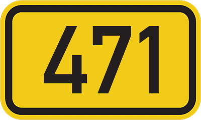 Straßenschild Bundesstraße 471