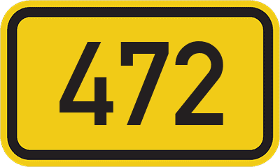 Straßenschild Bundesstraße 472