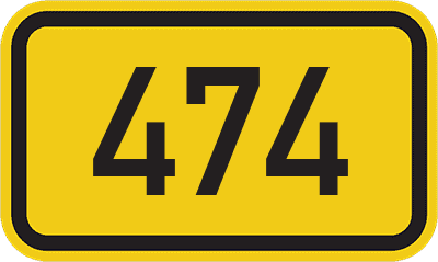 Straßenschild Bundesstraße 474