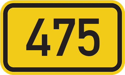 Straßenschild Bundesstraße 475