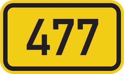 Straßenschild Bundesstraße 477