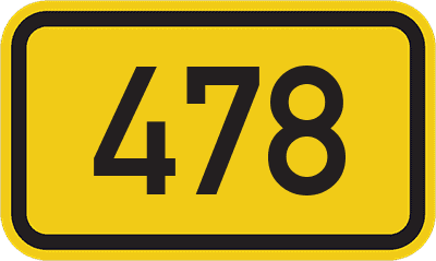 Straßenschild Bundesstraße 478