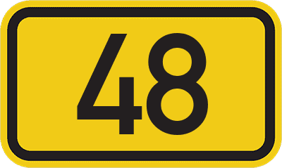 Straßenschild Bundesstraße 48