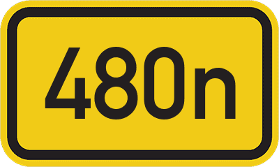 Straßenschild Bundesstraße 480n