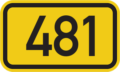 Straßenschild Bundesstraße 481