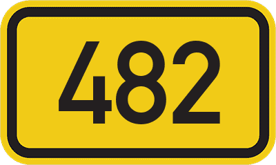 Straßenschild Bundesstraße 482
