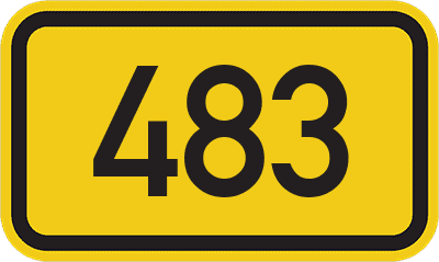 Straßenschild Bundesstraße 483